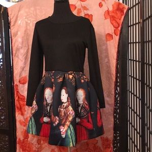 Long sleeved fit and flare dress!